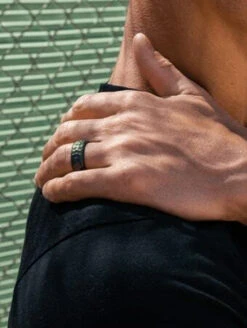 Qalo Men's Classic Forged Metallic Silicone Ring -Outdoor Life Store qalo mens classic forged metallic silicone ring qs9 mht 34976.1646834327