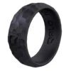 Qalo Men's Classic Forged Metallic Silicone Ring