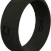 Qalo Women's Modern Black Q2X Silicone Ring