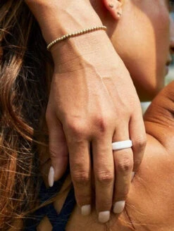 Qalo Women's Step Edge White Narrow Polished Ring QS9-FNW 9 Qalo Women's Step Edge White Narrow Polished Ring QS9-FNW -Outdoor Life Store qalo womens step edge white narrow polished ring qs9 fnw qs9 fnw 69242.1646487272