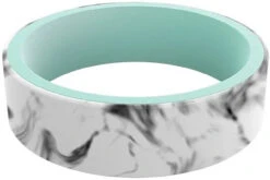Qalo Women's Switch Reversible White Marble & Aqua Silicone Ring -Outdoor Life Store qalo womens switch reversible white marble and aqua silicone ring qs9 usq 12308.1646086151