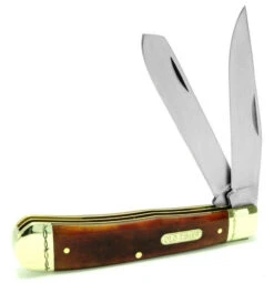 Schrade Old Timer Large Barbwire Trapper Honey Bone