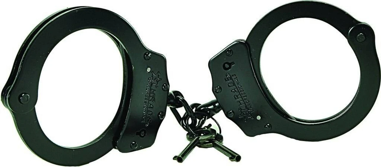 Schrade Professionals Chain Link Handcuffs Carbon Steel - CLOSEOUT 3 Schrade Professionals Chain Link Handcuffs Carbon Steel - CLOSEOUT