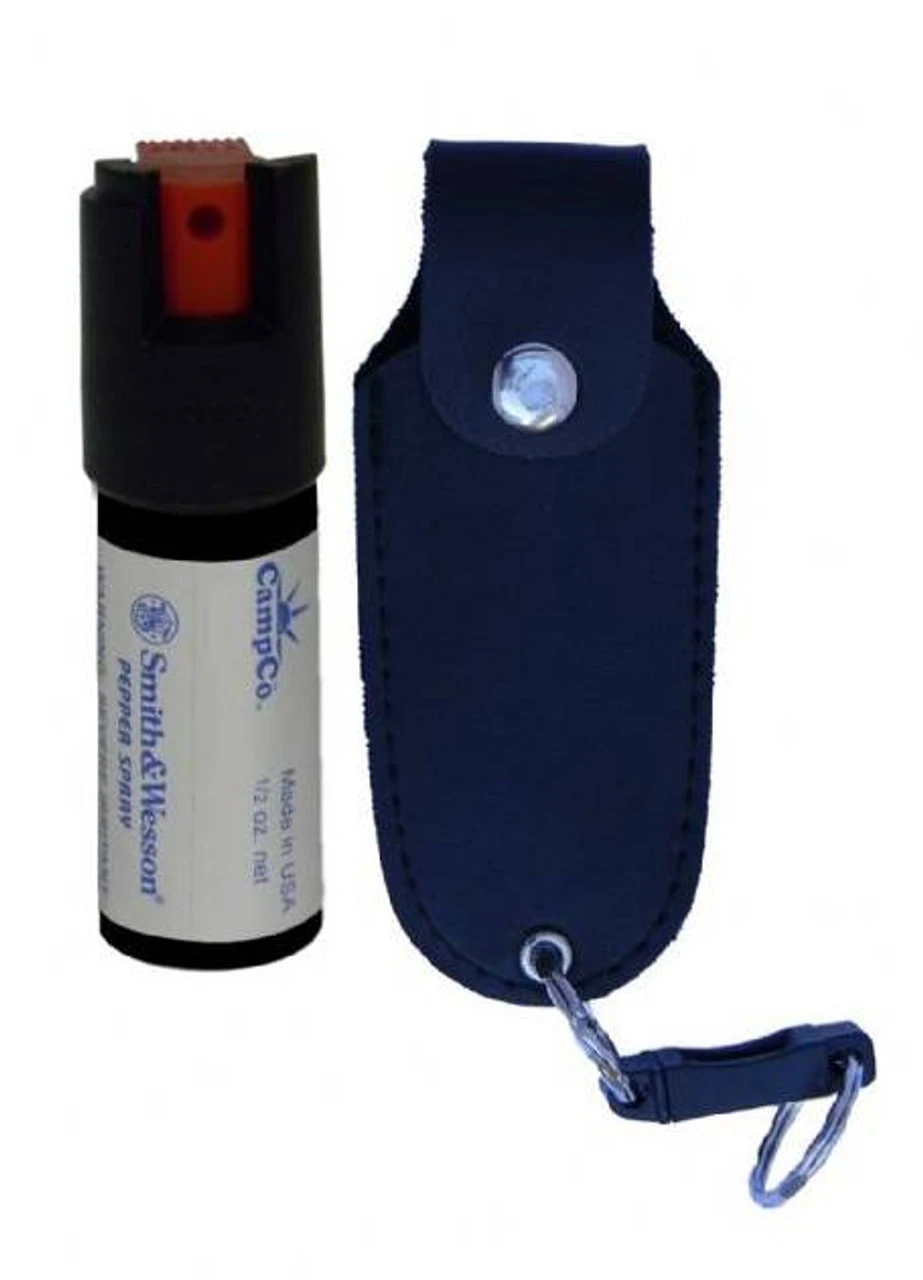 Smith & Wesson 1/2 Oz. Pepper Spray In Leather Holster 4 Smith & Wesson 1/2 Oz. Pepper Spray In Leather Holster - Image 2