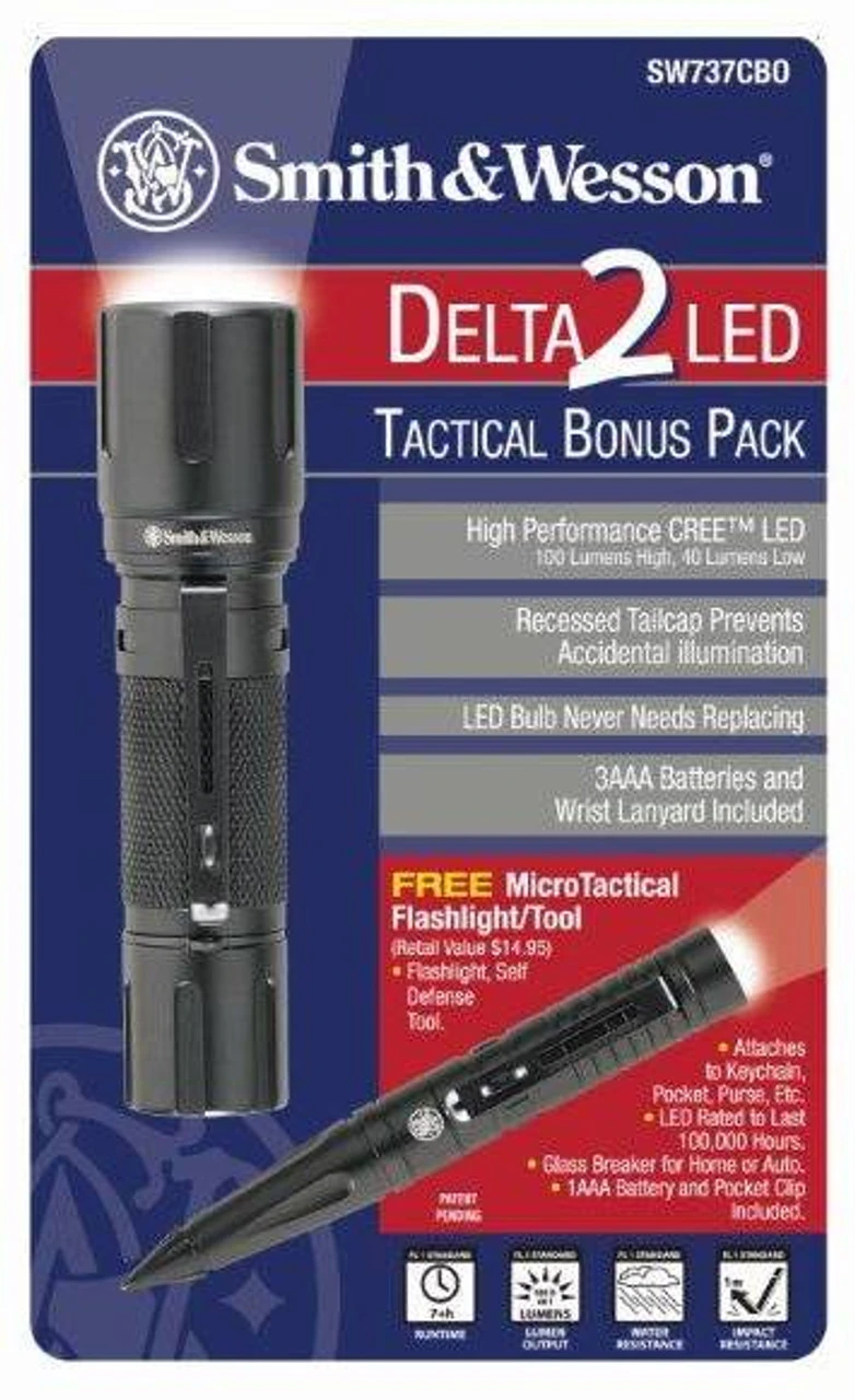 Smith & Wesson Delta2 LED Flashlight & MicroFlashlight Tool 3 Smith & Wesson Delta2 LED Flashlight & MicroFlashlight Tool
