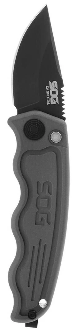 SOG-TAC California Special Auto Knife - Battleship Grey