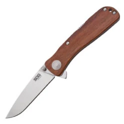 SOG Twitch II Wood Handle Folding Knife