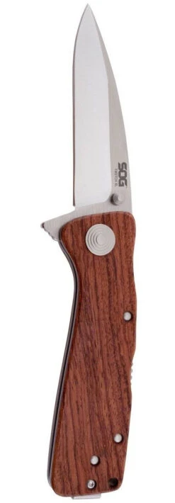 SOG Twitch XL Wood Handle Folding Knife