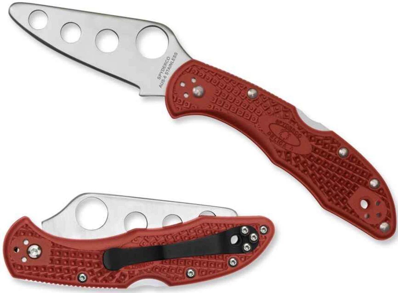 Spyderco Delica 4 Lightweight Trainer Red Folding Knife 3 Spyderco Delica 4 Lightweight Trainer Red Folding Knife