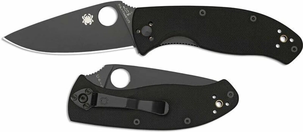 Spyderco Tenacious G-10 Black / Black Blade Knife 4 Spyderco Tenacious G-10 Black / Black Blade Knife - Image 2