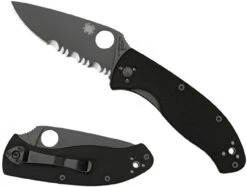 Spyderco Tenacious G-10 Black / Black Blade Knife