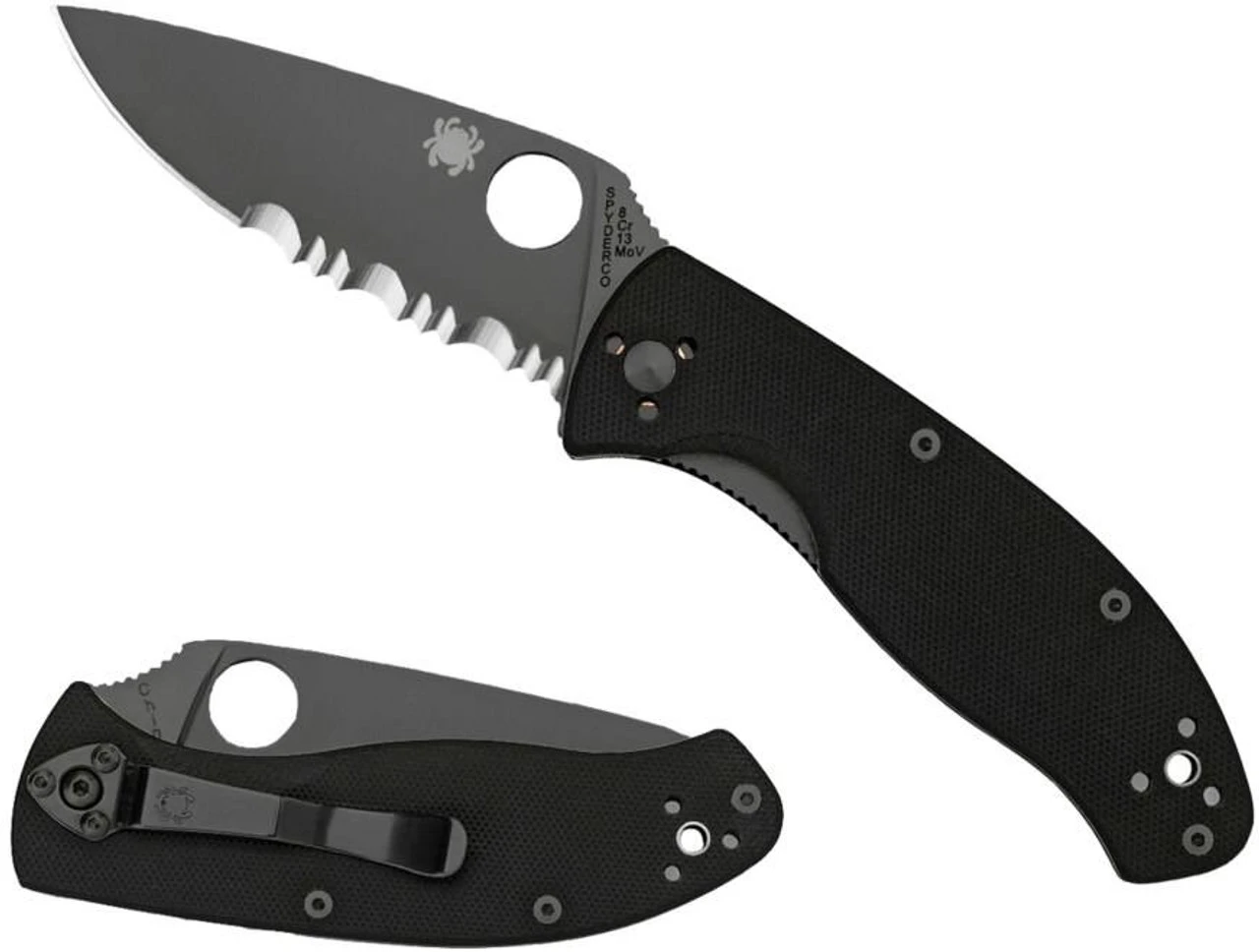 Spyderco Tenacious G-10 Black / Black Blade Knife 3 Spyderco Tenacious G-10 Black / Black Blade Knife