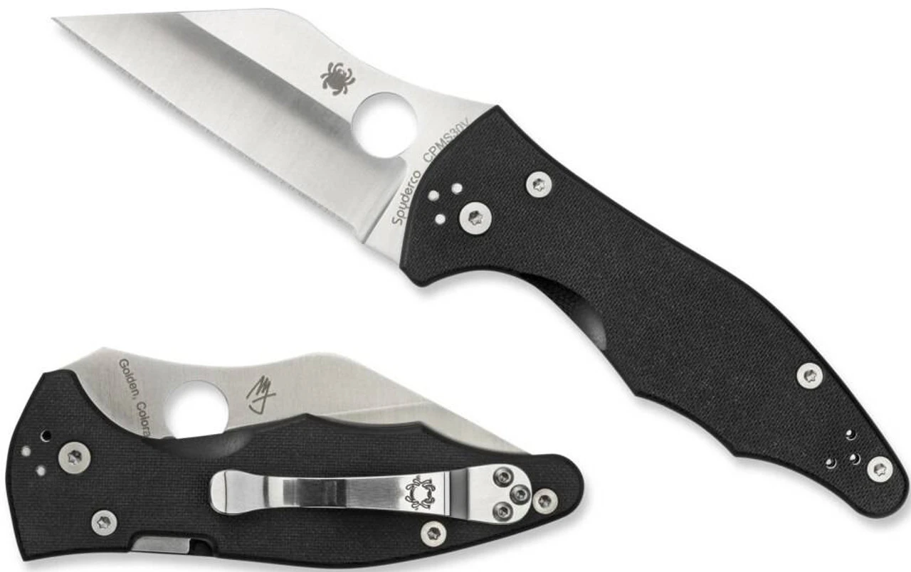 Spyderco Yojimbo 2 G-10 Black Plain Edge Knife 3 Spyderco Yojimbo 2 G-10 Black Plain Edge Knife