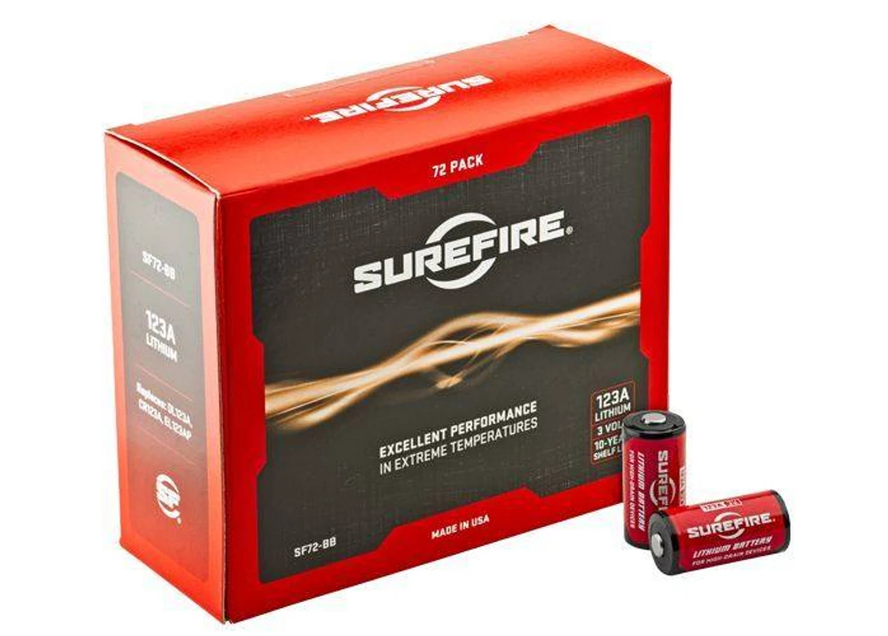 SureFire 123A Lithium Batteries - 72 Pack 3 SureFire 123A Lithium Batteries - 72 Pack