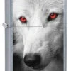 Zippo Windproof Street Chrome Wolf W/ Red Eyes -Outdoor Life Store zippo windproof street chrome wolf w red eyes 28877 99313.1603763323